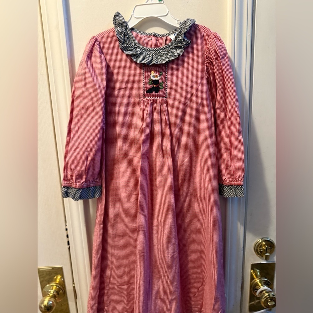 Beaux and Belles Smocked Christmas Bishop Dress